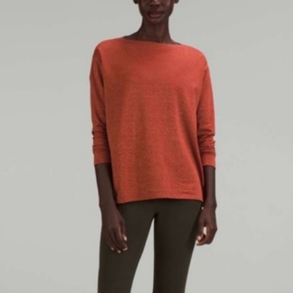 Lululemon Back In Action Long Sleeve Top in Spark Cayenne